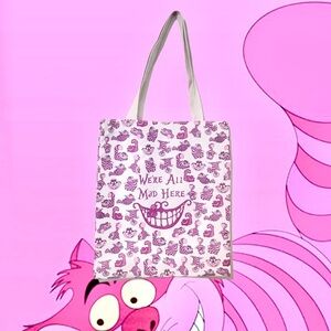 Cheshire Cat Pink & White Tote Bag